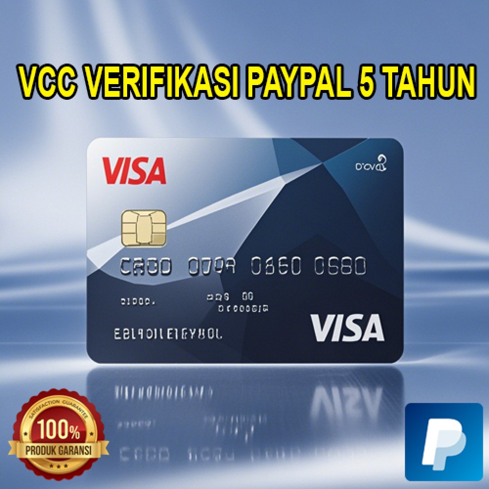 VCC Verifikasi Paypal 5 Tahun